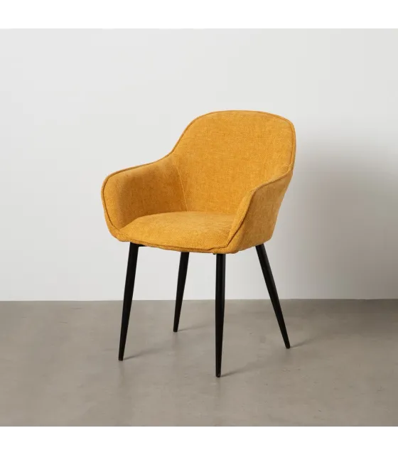 SILLA AMARILLO TEJIDO-METAL CONTRACT 61 X 59,50 X 83 CM
