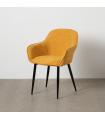Yellow fabric-metal contract chair 61 x 59.5 x 83 cm