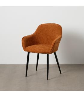 SILLA MARRÓN TEJIDO-METAL CONTRACT 61 X 59,50 X 83 CM