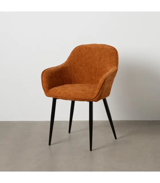 SILLA MARRÓN TEJIDO-METAL CONTRACT 61 X 59,50 X 83 CM