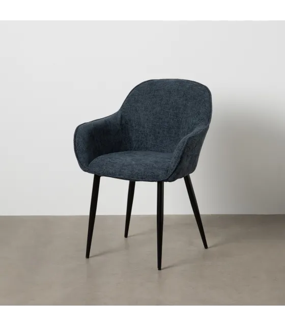 SILLA AZUL TEJIDO-METAL CONTRACT 61 X 59,50 X 83 CM