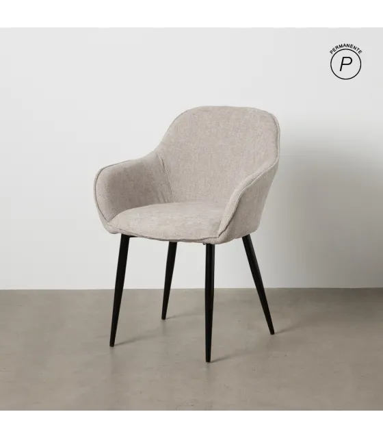SILLA GRIS TEJIDO-METAL CONTRACT 61 X 59,50 X 83 CM
