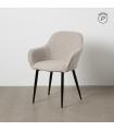 Grey fabric-metal contract chair 61 x 59.5 x 83 cm