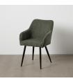 Green fabric-metal contract chair 57 x 43 x 83 cm