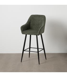 TABURETE VERDE TEJIDO-METAL CONTRACT 54 X 41,50 X 109 CM