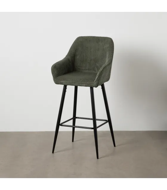TABURETE VERDE TEJIDO-METAL CONTRACT 54 X 41,50 X 109 CM