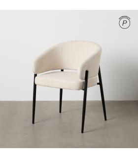 SILLA BLANCO TEJIDO-METAL CONTRACT 60 X 57 X 79 CM