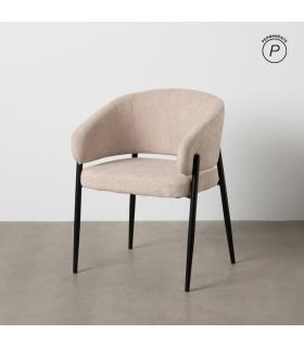 SILLA BEIGE TEJIDO-METAL CONTRACT 60 X 57 X 79 CM