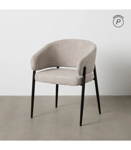 SILLA GRIS TEJIDO-METAL CONTRACT 60 X 57 X 79 CM