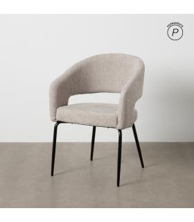 SILLA GRIS TEJIDO-METAL CONTRACT 57 X 56 X 81 CM