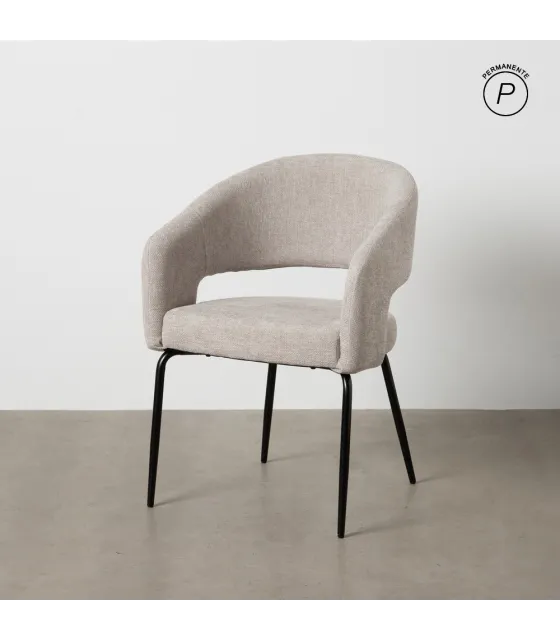 SILLA GRIS TEJIDO-METAL CONTRACT 57 X 56 X 81 CM