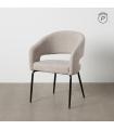 Grey fabric-metal contract chair 57 x 56 x 81 cm