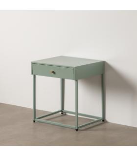 MESITA VERDE ACERO 43 X 41 X 50 CM