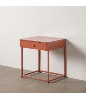 MESITA TERRACOTA ACERO 43 X 41 X 50 CM