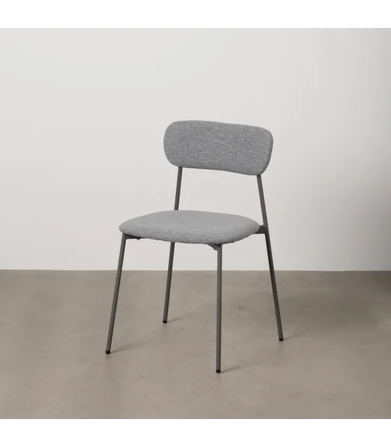 SILLA GRIS TEJIDO-METAL CONTRACT 49 X 47 X 76 CM