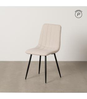 SILLA CREMA TEJIDO-METAL SALÓN 44 X 51 X 88 CM