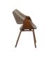 SILLA BEIGE-MARRÓN TEJIDO-MADERA 61 X 56 X 82 CM