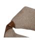 SILLA BEIGE-MARRÓN TEJIDO-MADERA 61 X 56 X 82 CM