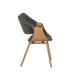 SILLA GRIS-NATURAL TEJIDO-MADERA 61 X 56 X 82 CM