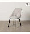 SILLA GRIS TEJIDO-METAL SALÓN 48 X 61 X 85 CM