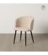 SILLA CREMA TEJIDO-METAL SALÓN 53 X 53 X 77 CM