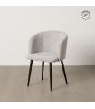 Grey fabric-metal living room chair 53 x 53 x 77 cm