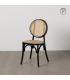SILLA NEGRO MADERA DE OLMO CONTRACT 44,50 X 41,50 X 89 CM