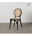 SILLA NEGRO MADERA DE OLMO CONTRACT 44,50 X 41,50 X 89 CM