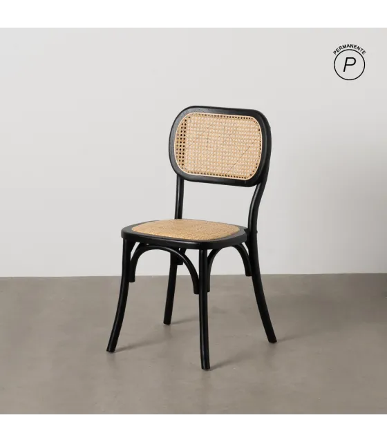 SILLA NEGRO MADERA DE OLMO CONTRACT 45 X 41 X 88 CM