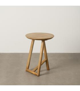 MESA AUXILIAR NATURAL MADERA DE MANGO 40 X 40 X 55 CM