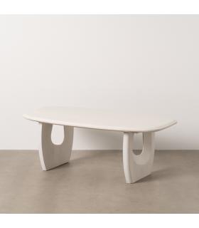 MESA CENTRO BLANCO ROZADO 130 X 70 X 46 CM