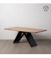 MESA COMEDOR MADERA-METAL SALÓN 200 X 100 X 77 CM