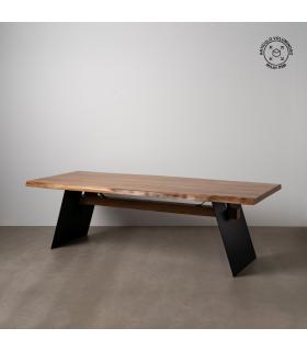 MESA COMEDOR MADERA-METAL SALÓN 260 X 100 X 77 CM