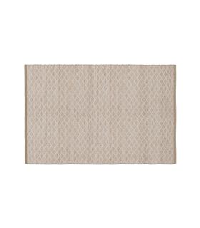 ALFOMBRA BLANCO-NATURAL YUTE-ALGODÓN 160 X 240 CM