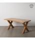 MESA COMEDOR NATURAL MADERA DE ACACIA 180 X 90 X 76 CM