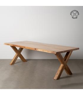 MESA COMEDOR NATURAL MADERA DE ACACIA 240 X 100 X 76 CM