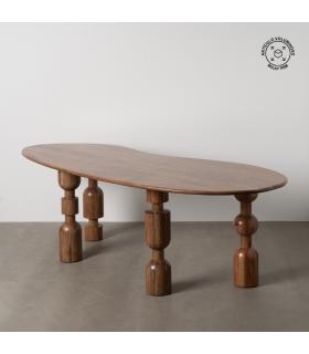 MESA COMEDOR MARRÓN MADERA DE ACACIA 240 X 97 X 76 CM