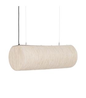 LÁMPARA TECHO BEIGE PAPEL-METAL 60 X 60 X 20 CM