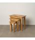 S/3 MESITAS NATURAL MADERA DE MANGO 56 X 35 X 54 CM