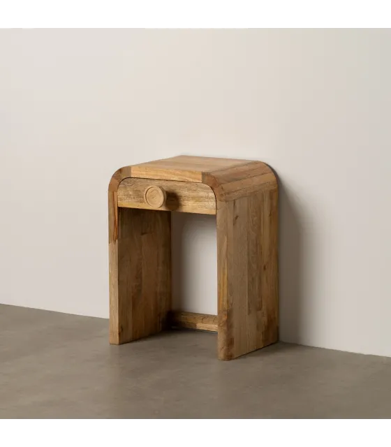 MESITA NATURAL MADERA DE MANGO 45 X 30 X 55 CM