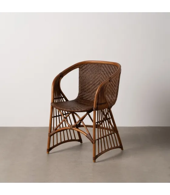 SILLÓN NATURAL RATÁN DECORACIÓN 57 X 59 X 84 CM