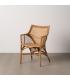 SILLÓN MARRÓN RATÁN DECORACIÓN 56 X 54 X 84 CM