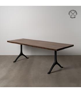 MESA COMEDOR MADERA-METAL SALÓN 240 X 90 X 77 CM