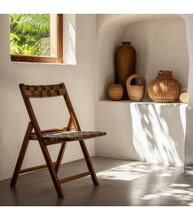 SILLA PLEGABLE NATURAL MADERA CONTRACT 51 X 60 X 80,50 CM