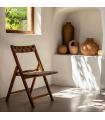 Natural wood folding contract chair 51 x 60 x 80.5 cm