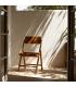 SILLA PLEGABLE NATURAL-NEGRO MADERA 49 X 58 X 87,50 CM