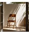 SILLA PLEGABLE NATURAL-NEGRO MADERA 49 X 58 X 87,50 CM