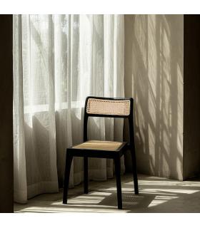 SILLA NATURAL-NEGRO MADERA CONTRACT 55 X 53 X 79,50 CM