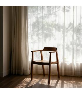 SILLA NATURAL MADERA 58,50 X 59 X 76 CM