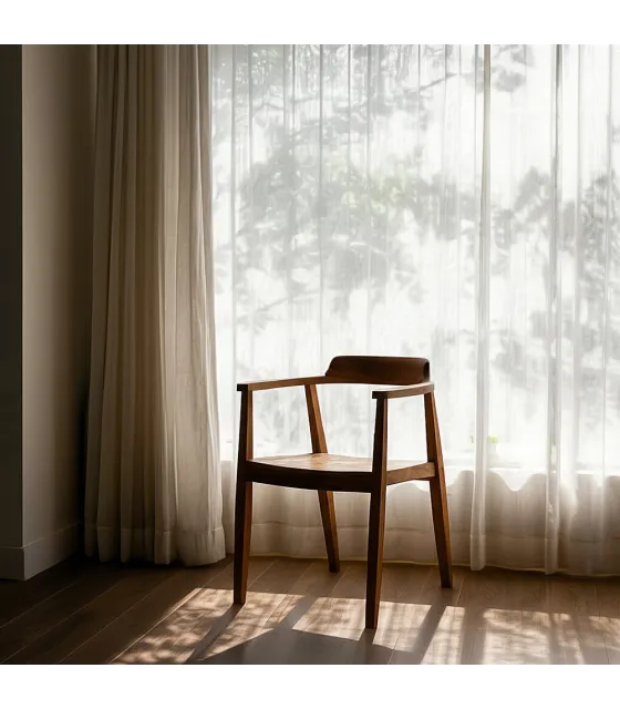 SILLA NATURAL MADERA 58,50 X 59 X 76 CM
